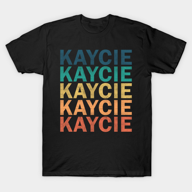 Kaycie Name T Shirt - Kaycie Vintage Retro Name Gift Item Tee by henrietacharthadfield